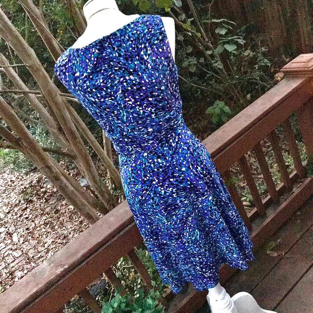 Eliza J Fit & Flare Multi-Print Dress - Picture 6 of 10